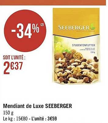 mendiant de luxe seeberger