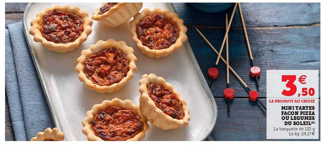mini tartes façon pizza ou légumes du soleil