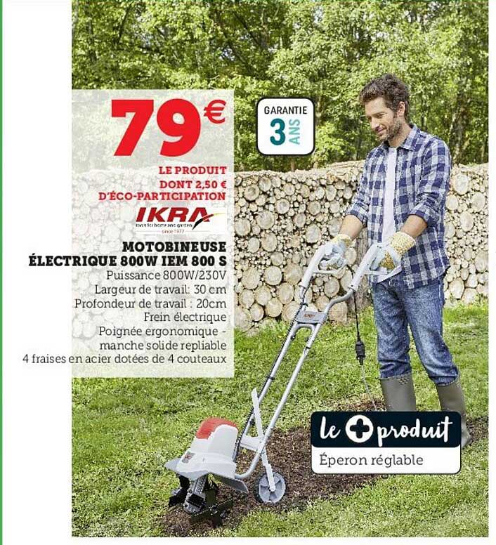 Motobineuse électrique 800w Iem 800 S Ikra