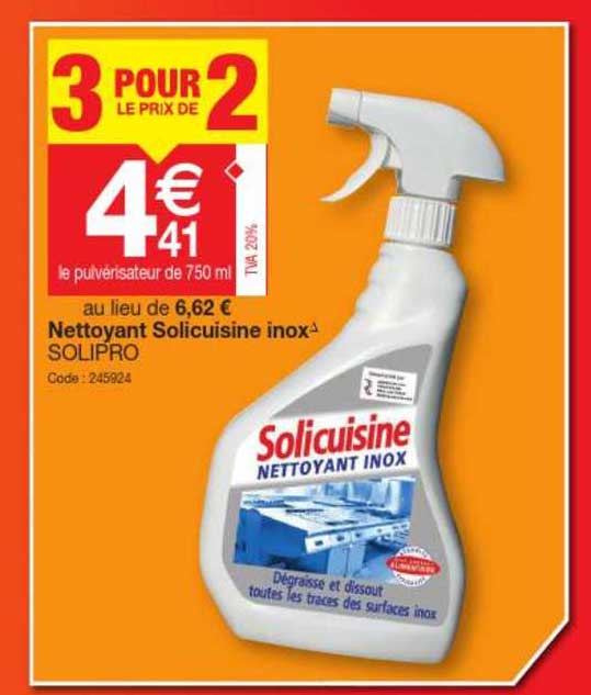Nettoyant Solicuisine Inox Solipro