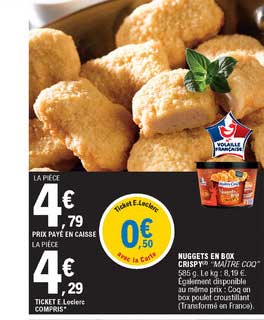 nuggets en box crispy "maître coq"