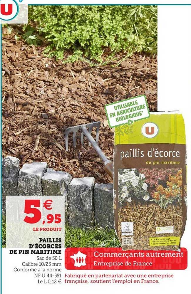 paillis d'écorces de pin maritime