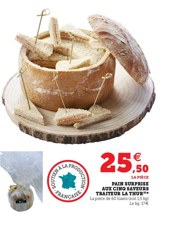 pain surprise aux cinq saveurs traiteur la thur