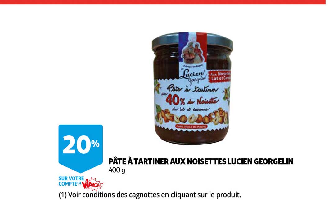 pâte à tartiner aux noisettes lucien georgelin