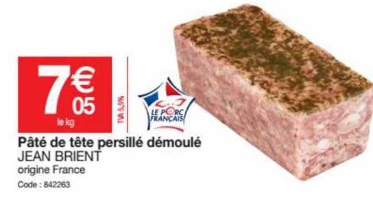 Pâté De Tête Persillé Démoulé Jean Brient
