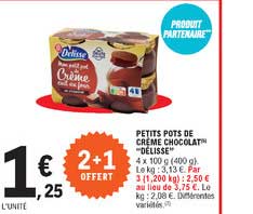 petits ports de crème chocolat "délisse"