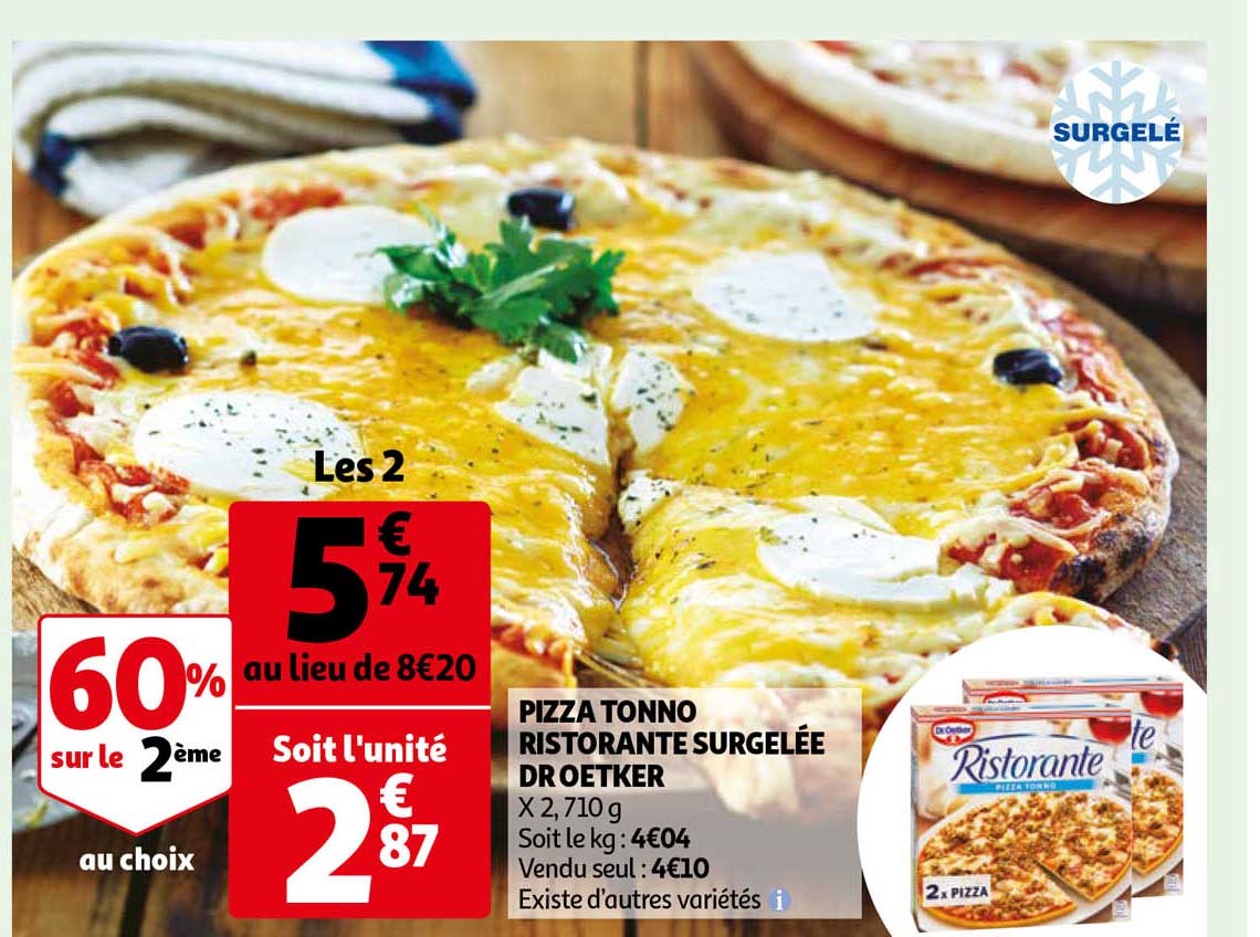 pizza tonno ristorante surgelée dr oetker