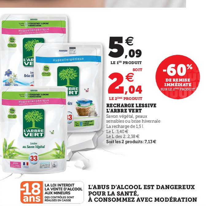 recharge lessive l'arbre vert