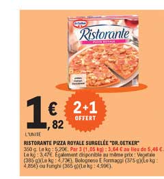 ristorante pizza royale surgelée "dr.oetker"