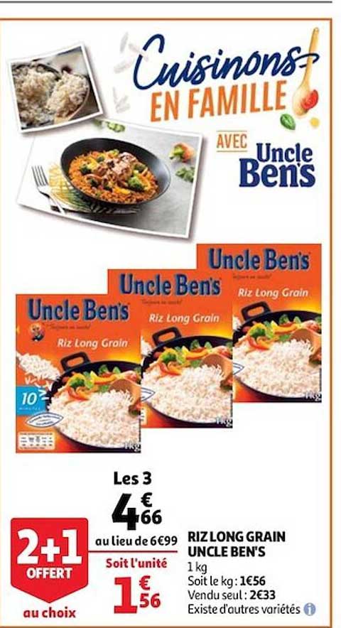 riz long grain uncle ben's