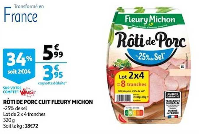 rôti de porc cuit fleury michon