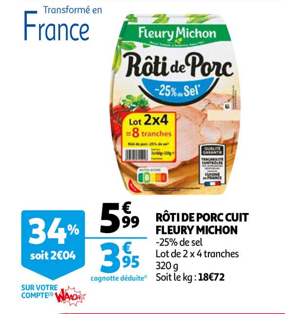 rôti de porc cuit fleury michon