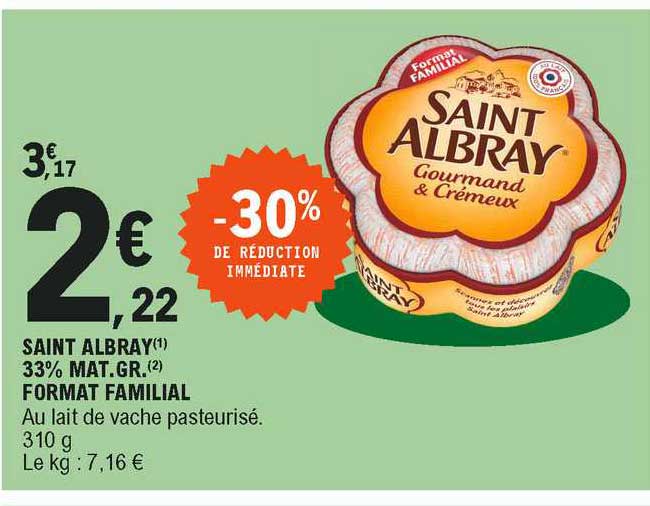 saint albray 33% mat. gr. format famial