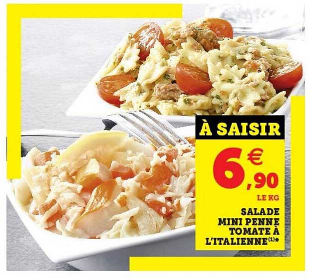 salade mini penne tomate à l'italienne