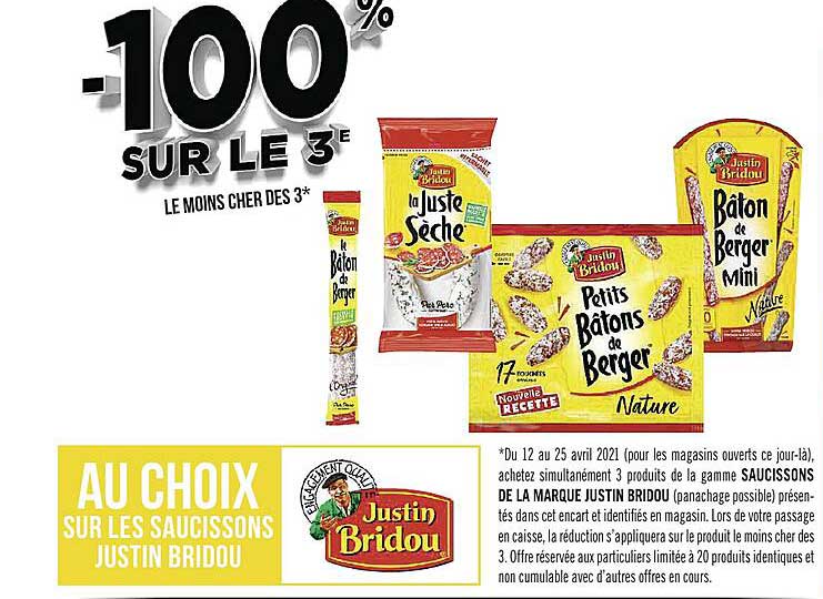 Saucissons Justin Bridou