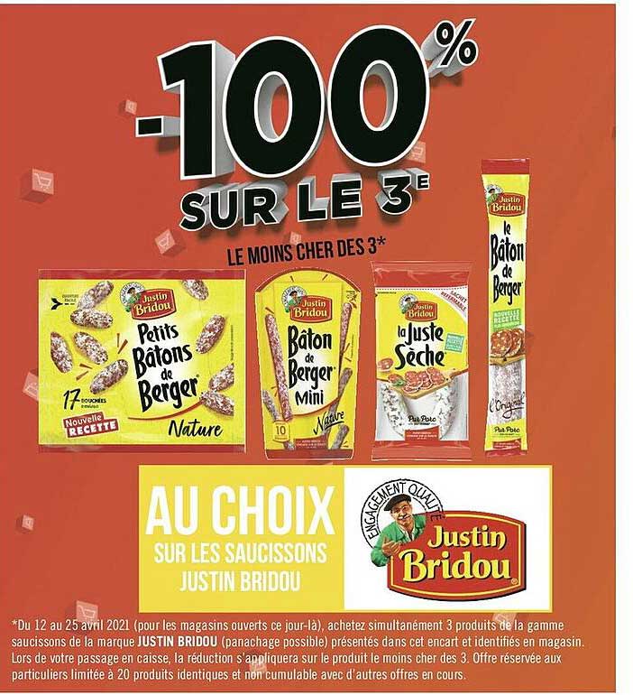 Saucissons Justin Bridou