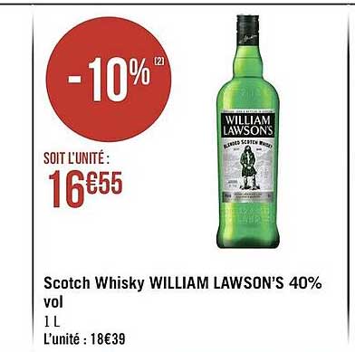 scotch whisky william lawson's 40% vol.