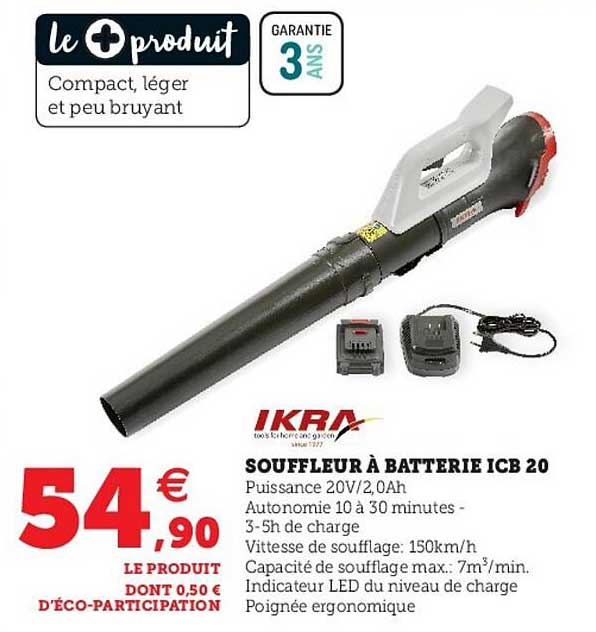 souffleur à batterie icb 20 ikra