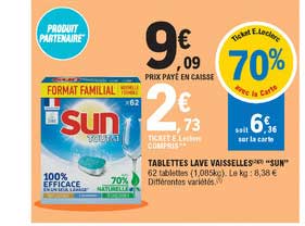 tablettes lave vaisselle "sun"