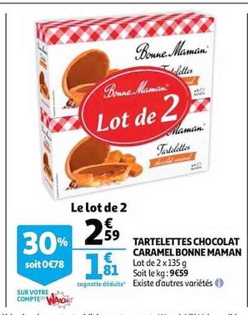 tartelettes chocolat caramel bonne maman