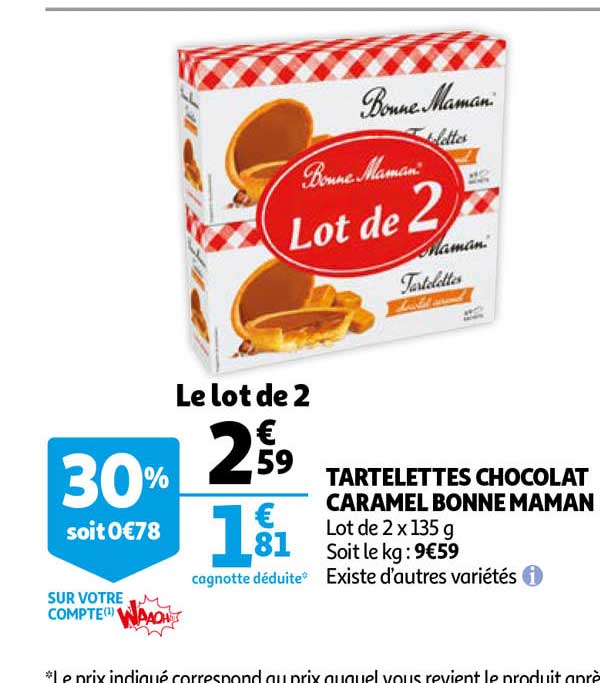 tartelettes chocolat caramel bonne maman