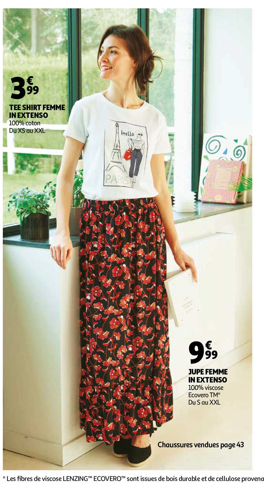 tee shirt femme in extenso, jupe femme in extenso