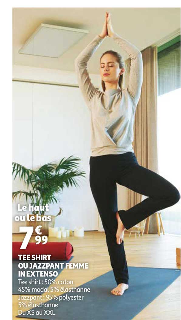 tee shirt ou jazzpant femme in extenso