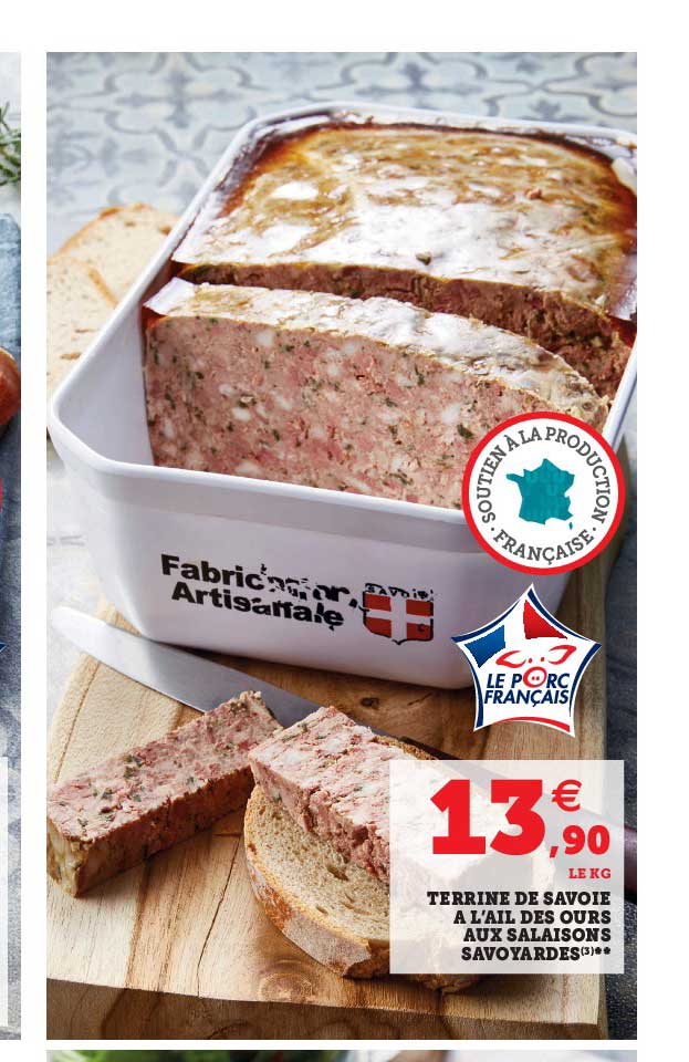 terrine de savoix à l'ail des ours aux salaisons savoyardes