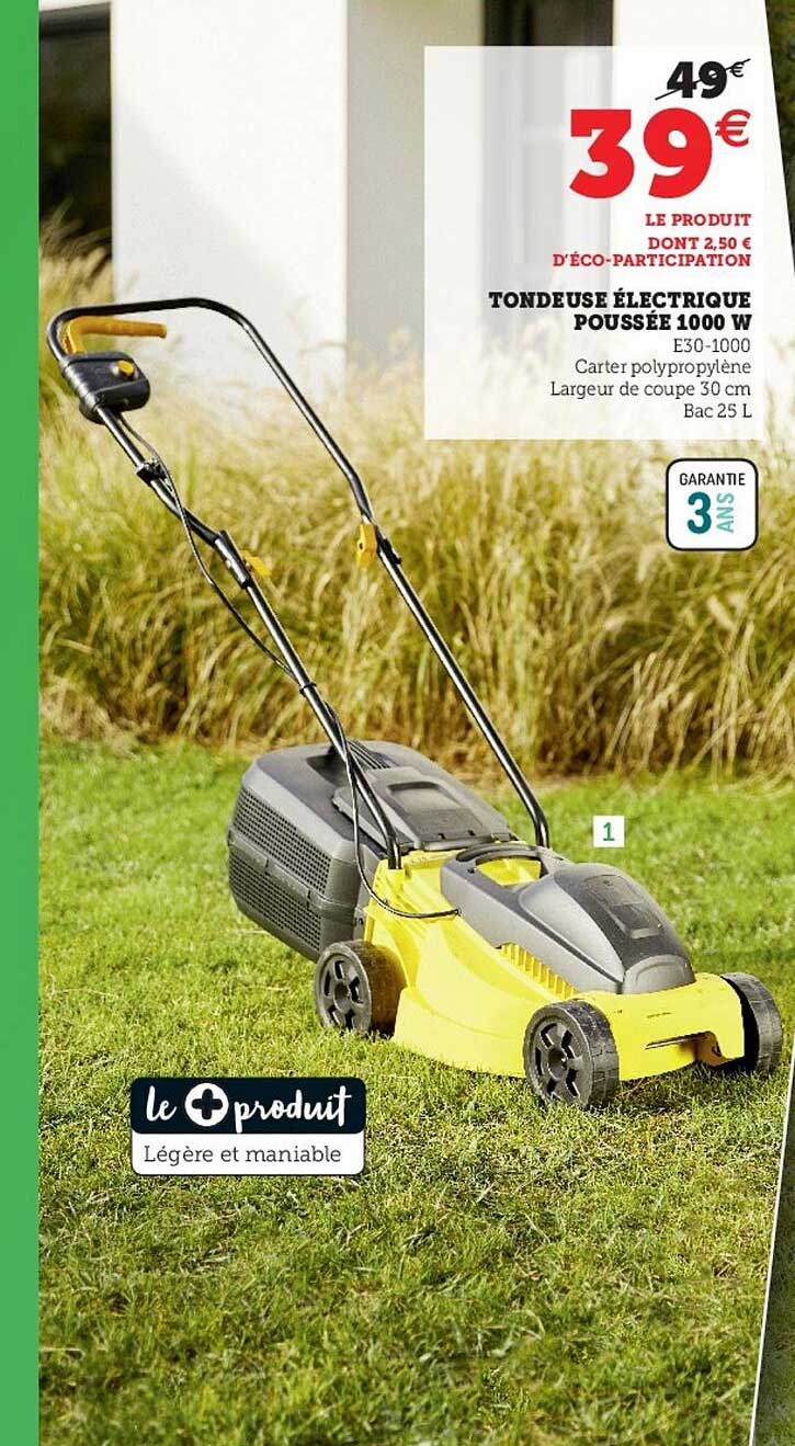 tondeuse électrique poussée 1000 w