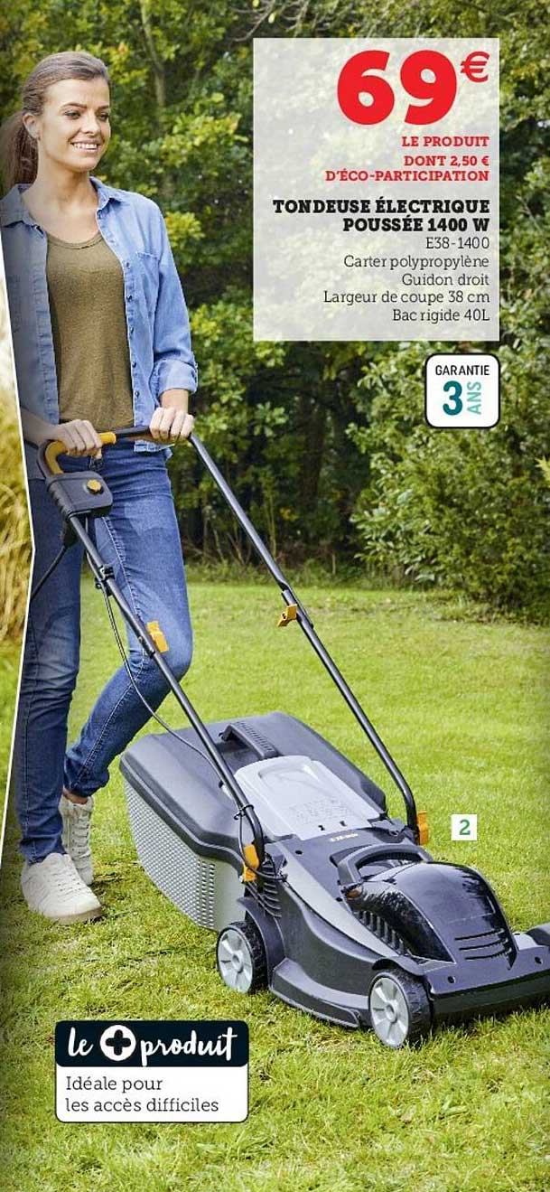tondeuse électrique poussée 1400 w