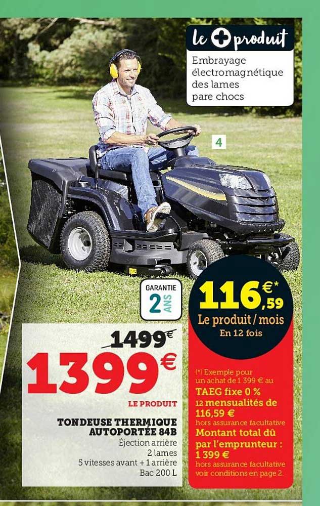 Tondeuse Thermique Autoportée 84b