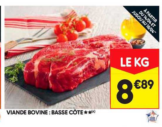 Viande Bovine : Basse Côte
