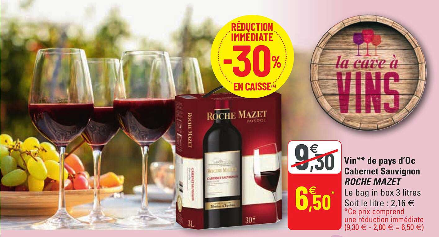 vin de pays d'oc cabernet sauvignon roche mazet