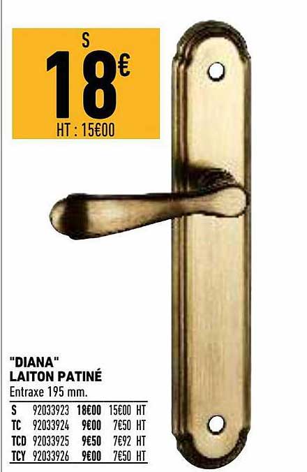 "diana" laiton patiné