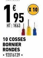 10 cosses bornier rondes
