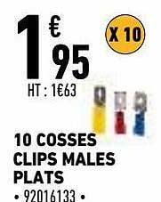 10 cosses clips males plats