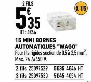15 mini bornes automatiques "wago"