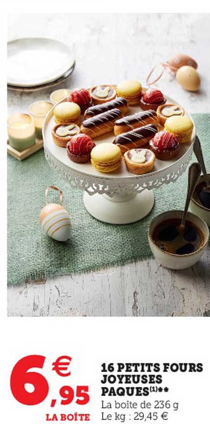 16 petits fours joyeuses pâques