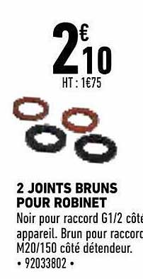 2 joints bruns pour robinet