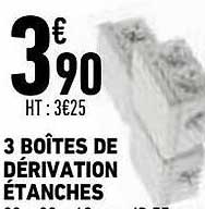 3 boîtes de dérivation étanches