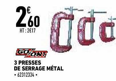 3 presses de serrage métal go-on!
