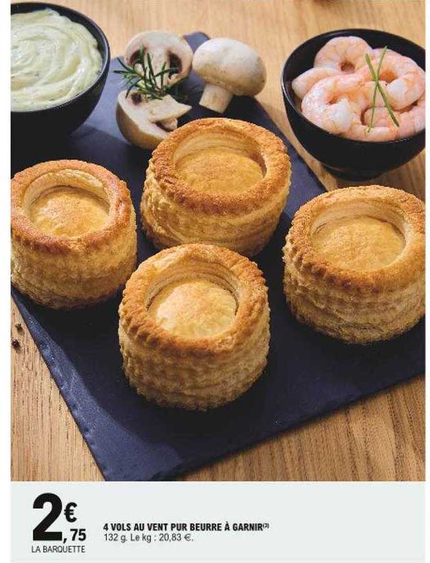 4 vols au vent pur beurre à garnir