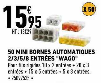 50 mini bornes automatiques 2-3-5-8 entrées "wago"