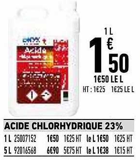 acide chlorhydrique 23%