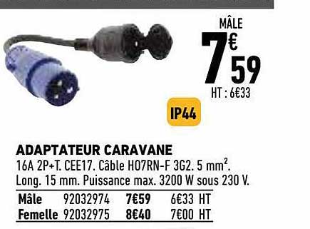 adaptateur caravane