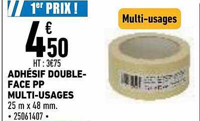 adhésif double-face pp multi-usages
