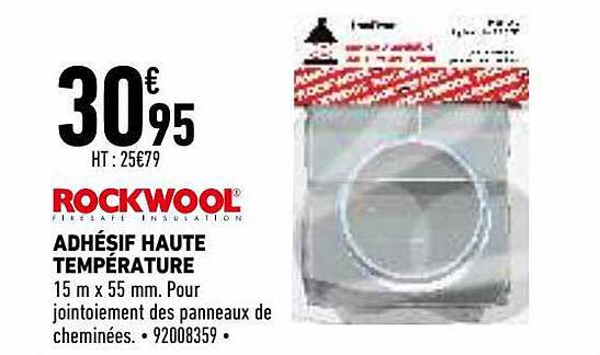 adhésif haute température rockwool