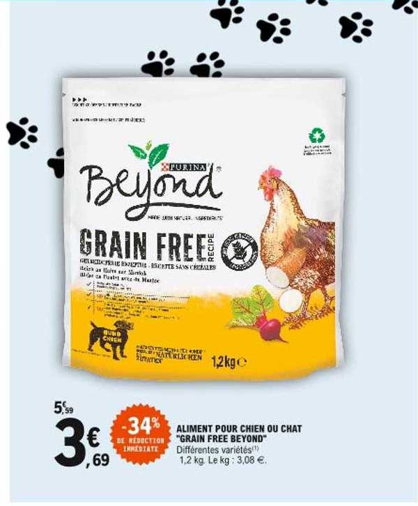 aliment pour chien ou chat "gain free beyond"