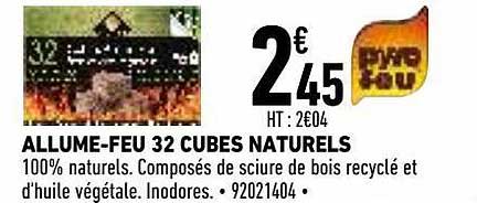 Allume-feu 32 Cubes Naturels