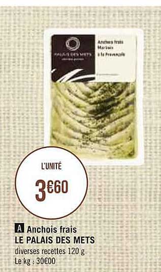 anchois frais le palais des mets